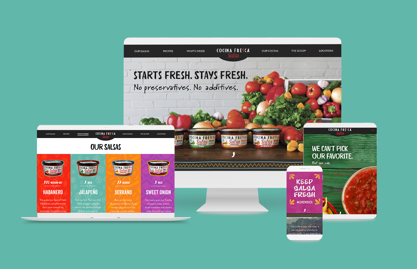 Cocina Fresca Salsa responsive website 